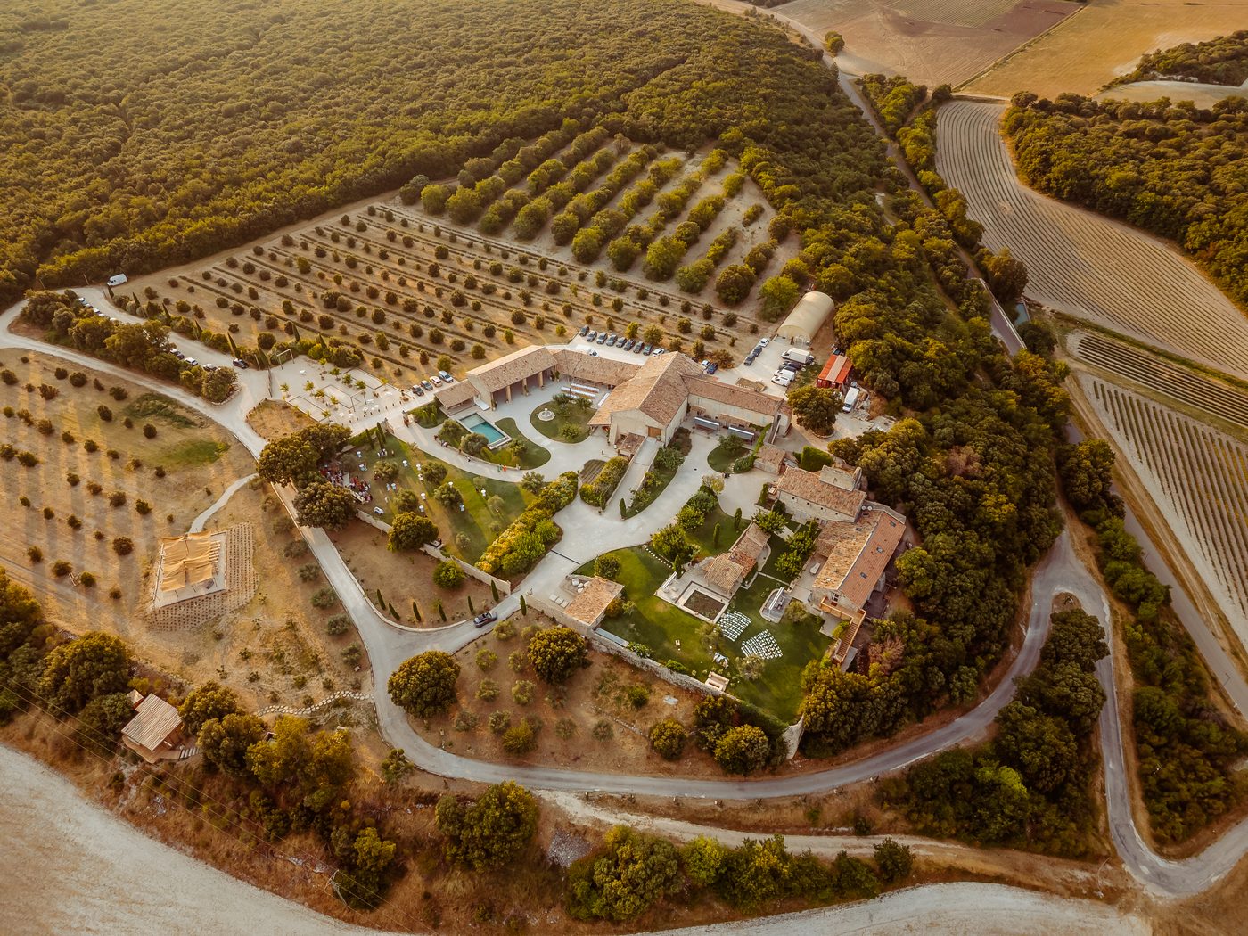 Vue aérienne du Domaine de Sarson à Grignan - Drôme Provençale